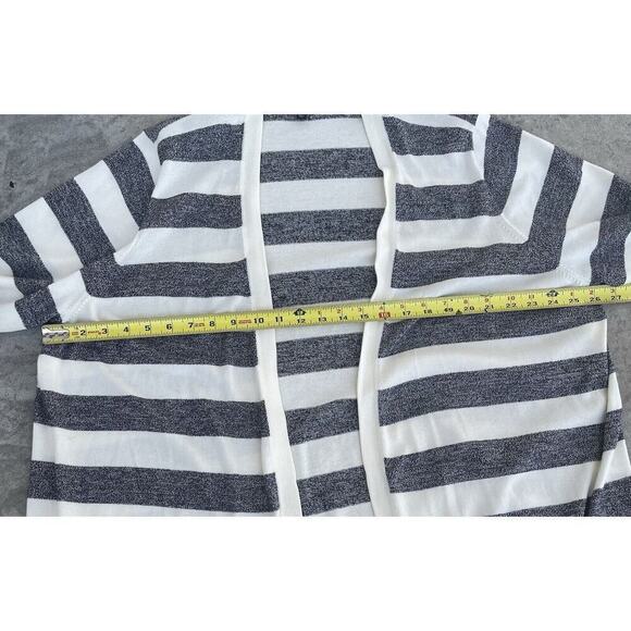 Talbots MARLED-STRIPE PIMA COTTON DUSTER Cardigan Plus Size 3X Petite - Picture 4 of 8